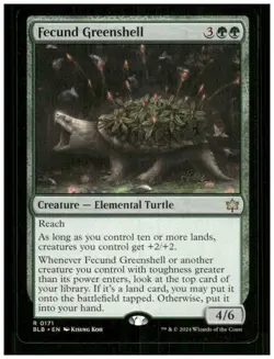 Fecund Greenshell 171 Rare Bloomburrow Magic: The Gathering Near Mint - Image 1