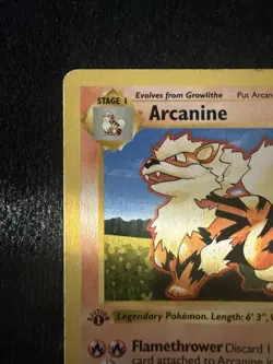 Arcanine (1st Edition) 23/102 Shadowless Pokemon Base Set 1999 Wotc Vintage HP - Image 2