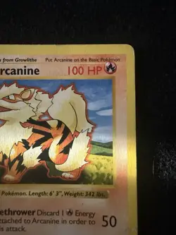 Arcanine (1st Edition) 23/102 Shadowless Pokemon Base Set 1999 Wotc Vintage HP - Image 3