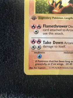 Arcanine (1st Edition) 23/102 Shadowless Pokemon Base Set 1999 Wotc Vintage HP - Image 5