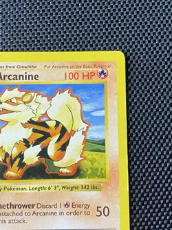 Arcanine - 23/102 SHADOWLESS Base Set - Pokemon TCG 1999 - WOTC Vintage - LP - Image 3