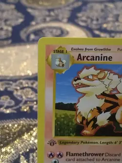 1999 Pokemon Base Set 1st Edition Shadowless #23 ARCANINE - Image 2