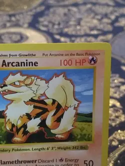 1999 Pokemon Base Set 1st Edition Shadowless #23 ARCANINE - Image 3