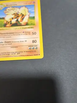 1999 Pokemon Base Set 1st Edition Shadowless #23 ARCANINE - Image 5