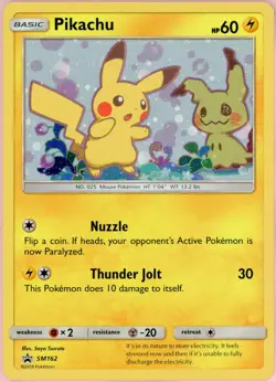 Pokemon Single: Pikachu #SM162 Sun & Moon Promo (2019) Holo NM - Image 1