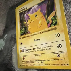 WotC Pokemon TCG Pikachu 58/102 Base Set Regular 1st Ed Common English 1999 - Image 5