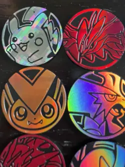 Lot of 14 Pokemon Small Coin Tokens Collectible Pikachu, Gyarados, Mega Mewtwo Y - Image 3