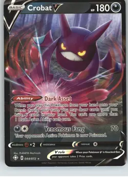 Crobat V Shining Fates [044/072] Ultra Rare Holofoil NM Pokemon - Image 1