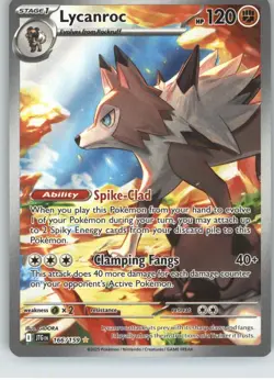 Lycanroc SV09: Journey Together [166/159] Illustration Rare Holofoil NM Pokemon - Image 1