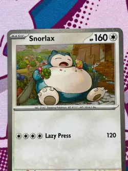 Pokemon - Snorlax SVP 122 - Scarlet Violet Black Star Promo - Cosmo Holo - NM - Image 2