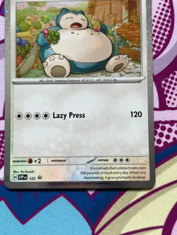 Pokemon - Snorlax SVP 122 - Scarlet Violet Black Star Promo - Cosmo Holo - NM - Image 3