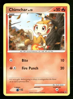 Chimchar 70/127 Common Platinum Pokemon Lightly Played - Image 1