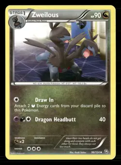 Zweilous 96/124 Uncommon Dragons Exalted Pokemon Lightly Played - Image 1