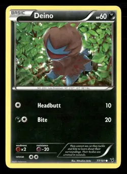 Deino 77/101 Common Noble Victories Pokemon Lightly Played - Image 1