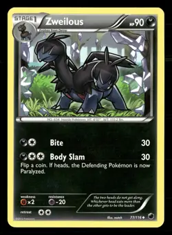 Zweilous 77/116 Uncommon Plasma Freeze Pokemon Lightly Played - Image 1