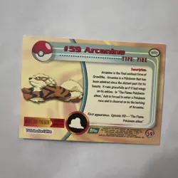ARCANINE #59 - Topps SERIES Pokemon Card - - NON-HOLO - Image 2