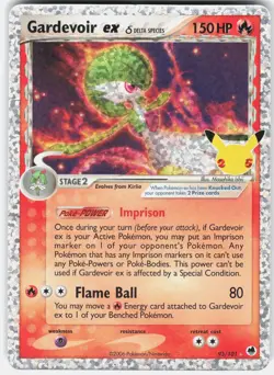 Pokemon Gardevoir ex 93/101 Celebrations: Classic Collection Pokemon Holo NM - Image 1