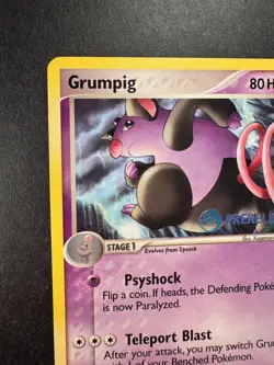 2005 Pokemon Grumpig EX Emerald Prerelease Stamped 29/106 Non-Holo Regular - Image 2