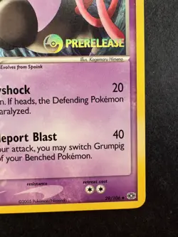 2005 Pokemon Grumpig EX Emerald Prerelease Stamped 29/106 Non-Holo Regular - Image 5