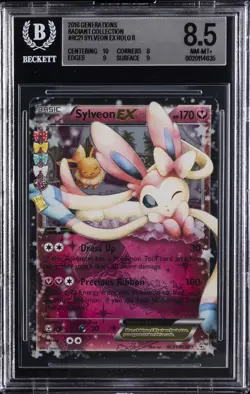 2016 POKEMON GENERATIONS RADIANT COLLECTION HOLO R SYLVEON EX BGS 8.5 - Image 1