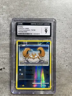 Pokemon Card Krabby Rev Holo CGC 9 Mint, Great Encounters 75/106, 2008 (1A) - Image 1