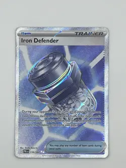 Iron Defender 110/084 Ultra Rare Pitch Black Pokemon Holo Near Mint - Image 1