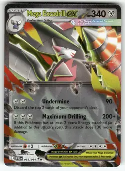 Pokemon TCG - Mega Excadrill ex 065/084 Me05: Pitch Black Holo - Image 1