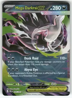 Mega Darkrai ex 048/084 ME05 Pitch Black Holo Double Rare Pokemon NM TCG Rare - Image 1