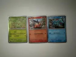 Pokemon Ascended Heroes First Partners ALL 3 STARTER COSMO HOLO PROMO - Image 1