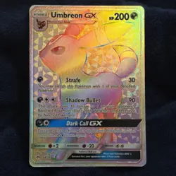 2017 Pokemon TCG Sun & Moon 154/149 Umbreon GX Secret Rainbow Rare NEAR MINT - Image 1