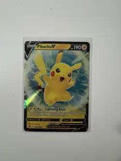 Pokemon Sword & Shield PROMO Pikachu V #SWSH198 Ultra Rare UR - Image 1