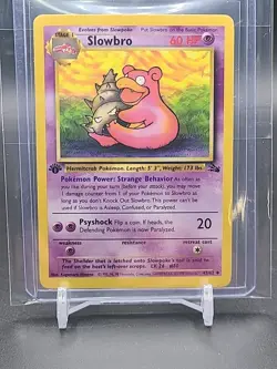 Slowbro 43/62 Uncommon 1st Edition Fossil Pokemon Card - Image 1