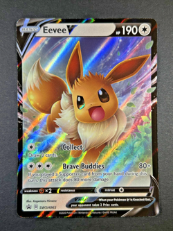 Eevee V SWSH065 Sword & Shield Black Star Promo Holo Pokemon Card - Image 1