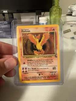 Moltres 12/62 Fossil-Pokemon 1999 Unlimited Edition Holo Card - Image 1
