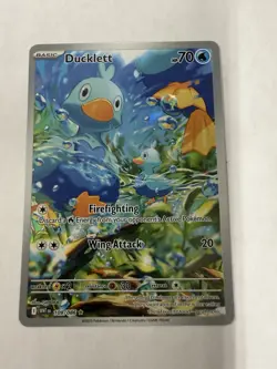 Pokemon Ducklett SV: White Flare Illustration Rare Holo 109/086 70 HP Basic - Image 1
