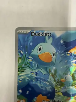 Pokemon Ducklett SV: White Flare Illustration Rare Holo 109/086 70 HP Basic - Image 2