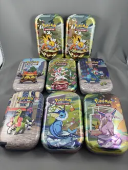 Pokemon TCG Mini Tin Bundle Set of 8 Designs - Empty - No Packs, Some Inserts - Image 2