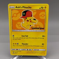 Ash's Pikachu SM110 Black Star Promo Pokemon TCG 2017 I Choose You! Movie LP - Image 1
