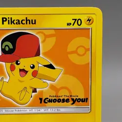 Ash's Pikachu SM110 Black Star Promo Pokemon TCG 2017 I Choose You! Movie LP - Image 3