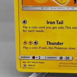 Ash's Pikachu SM110 Black Star Promo Pokemon TCG 2017 I Choose You! Movie LP - Image 4