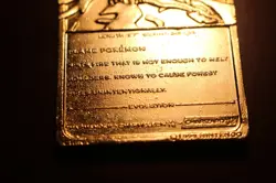 1999 Pokemon Gold Plated Charizard Trading Card Burger King - Image 4