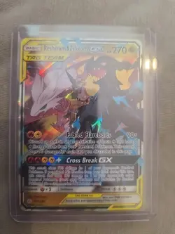 Pokemon GX Full Alt Art Reshiram & Zekrom Cosmic Eclipse Card 222/236 - Image 1