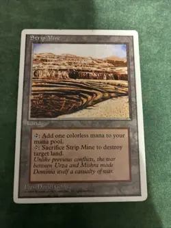 Strip Mine MTG Core Set 4th Edition Regular - Moderately Played - Image 1