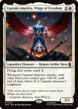 x1 Captain America, Wings of Freedom R MTG Marvel Super Heroes M/NM, English - Image 1