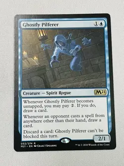 MTG Magic the Gathering Ghostly Pilferer (52/471) Core Set 2021 LP - Image 1