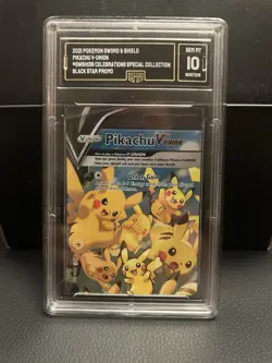 Pokemon 2021 Pikachu V-UNION SWSH Promo SWSH139 Holo GMA 10 English - Image 1