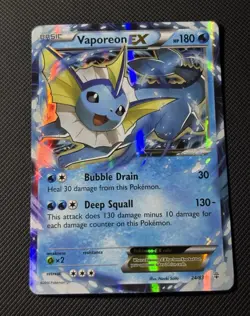 Pokemon Vaporeon EX Generations Ultra Rare Holo 24/83 180HP English 2016 - Image 1