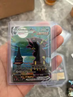 MINT Pokemon TCG Umbreon VMAX Holo Secret Rare Card Evolving Skies 215/203 - Image 1