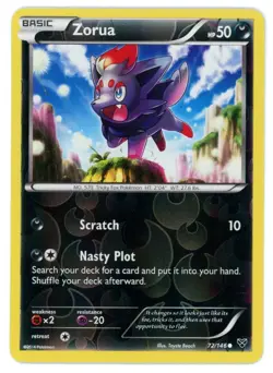 Zorua Reverse Holo 72/146 XY Base Set Pokemon Card - Image 1