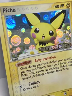 Pichu 59/106 EX Emerald Reverse Holo Stamped Pokemon Card 2005. NM- - Image 2